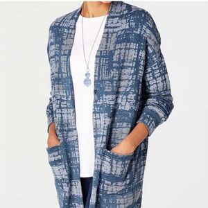J. Jill PureJill oversized Indigo Cardigan